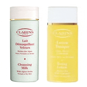 Cleansing Duo (Normal / Torr hy) Cleansing Milk 200 ml + Toning Lotion 200 ml - Clarins