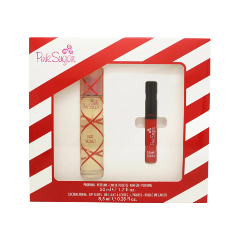 Aquolina Pink Sugar Red Velvet Giftset Edt 50ml + Lip Gloss 8,5ml