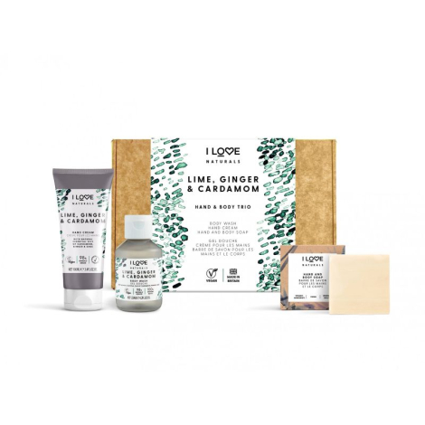 I Love Naturals Lime, Ginger & Cardamom Hand & Body Trio Pack 